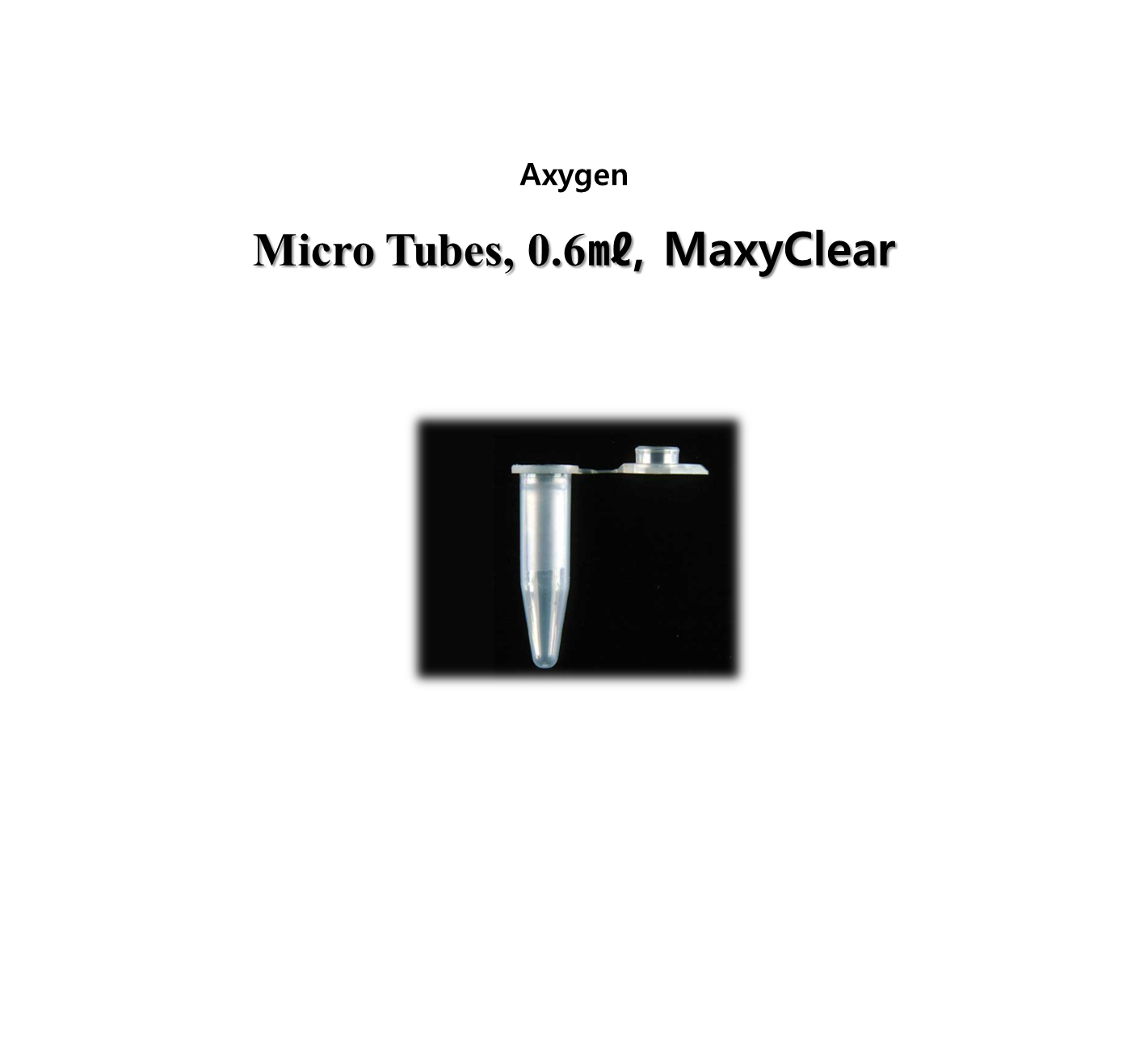 Micro Tubes, 0.6ml, MaxyClear